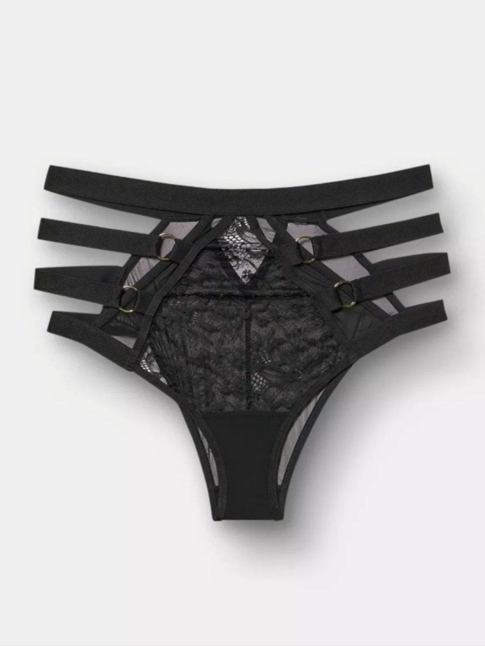 NWT Torrid Strappy Vixen High Waist Cheeky Panty Size 3X Black Underwear